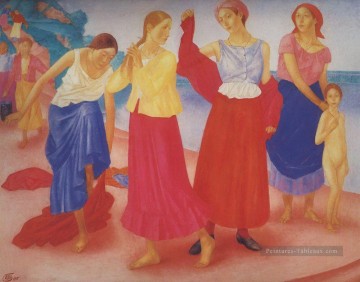Russe œuvres - filles sur la volga 1915 Kuzma Petrov Vodkin